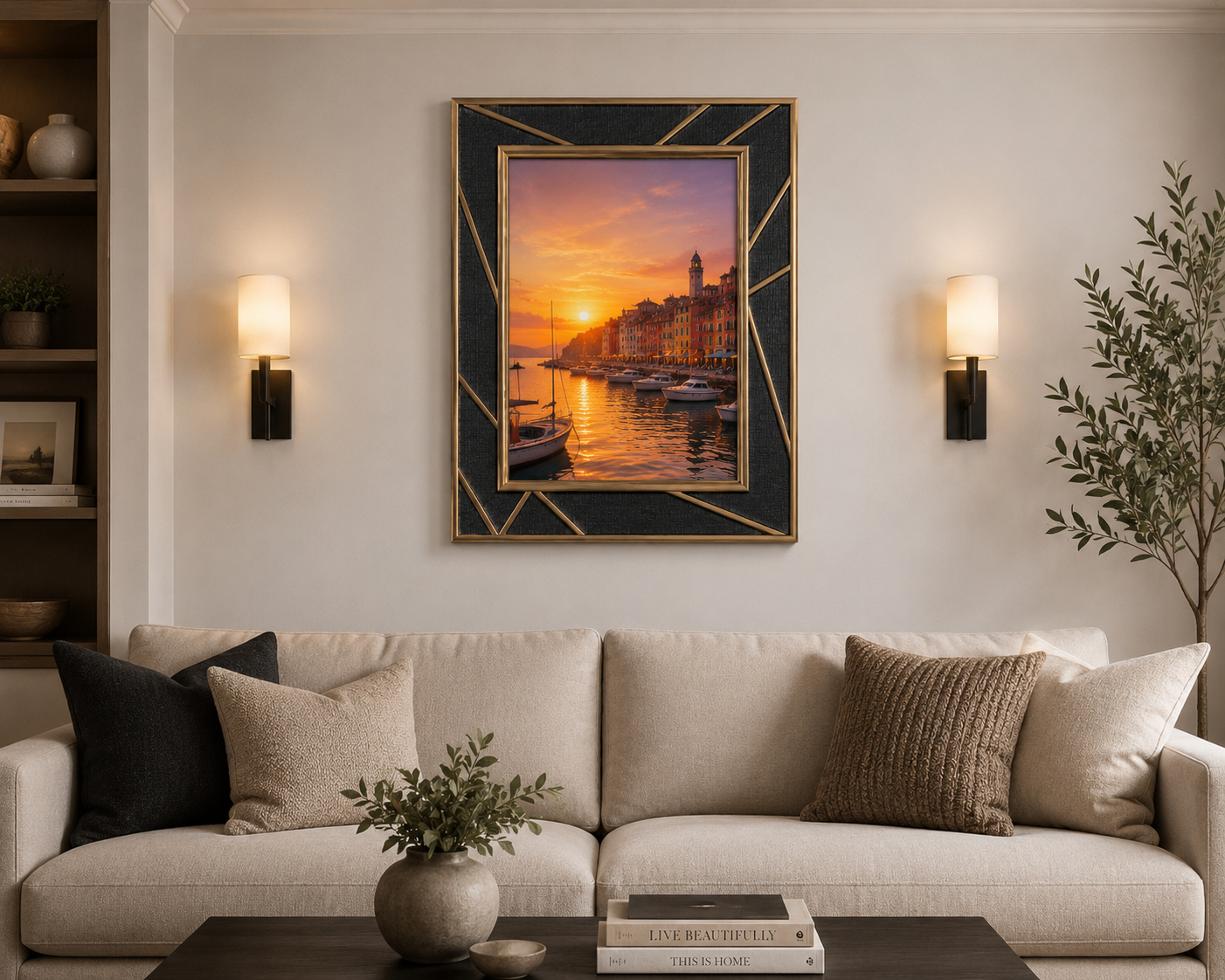Deco Luxe frame — Cozy Living Room