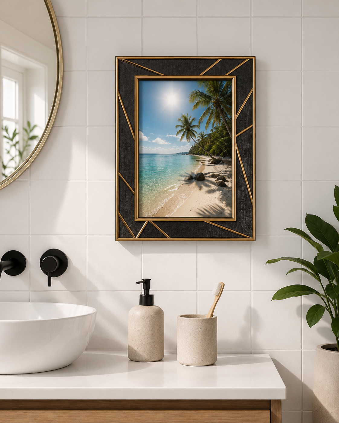 Deco Luxe frame — Clean Tiled Bathroom